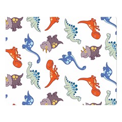 Pattern Dinosaurs Double Sided Flano Blanket (large) 