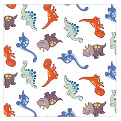 Pattern Dinosaurs Large Satin Scarf (square)