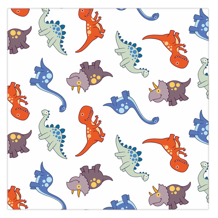 Pattern Dinosaurs Large Satin Scarf (Square)