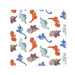 Pattern Dinosaurs Small Satin Scarf (square)