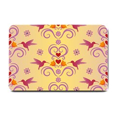 Pattern Bird Flower Small Doormat 