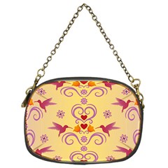 Pattern Bird Flower Chain Purse (one Side)