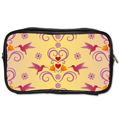 Pattern Bird Flower Toiletries Bag (one Side)