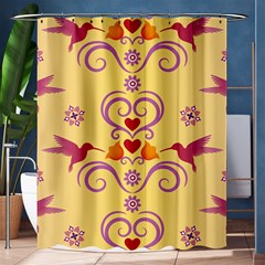 Pattern Bird Flower Shower Curtain 60  X 72  (medium) 