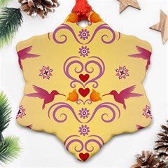 Pattern Bird Flower Ornament (snowflake)