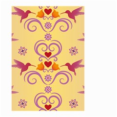 Pattern Bird Flower Small Garden Flag (two Sides)