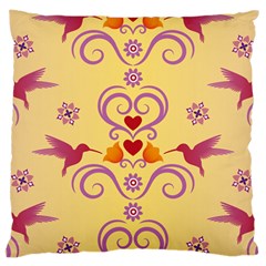 Pattern Bird Flower Large Cushion Case (one Side)