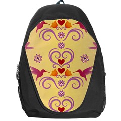 Pattern Bird Flower Backpack Bag