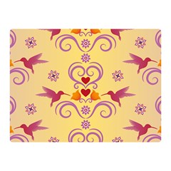 Pattern Bird Flower Double Sided Flano Blanket (mini) 