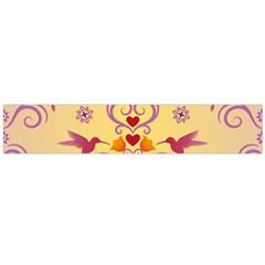 Pattern Bird Flower Large Flano Scarf 