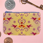 Pattern Bird Flower Large Coin Purse Front