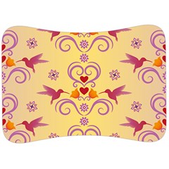 Pattern Bird Flower Velour Seat Head Rest Cushion