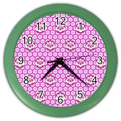 Paulownia Flowers Japanese Style Color Wall Clock