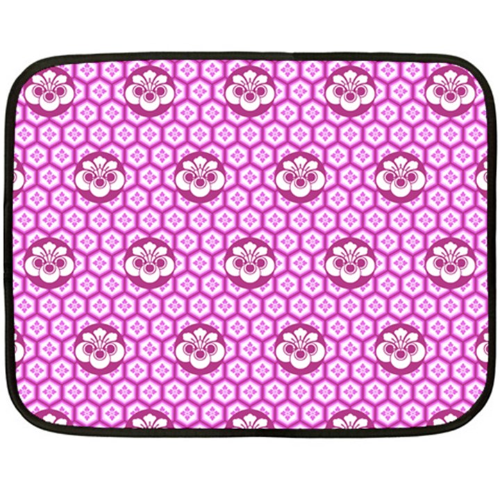 Paulownia Flowers Japanese Style Double Sided Fleece Blanket (Mini) 