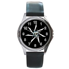 Star Sky Design Decor Round Metal Watch by HermanTelo