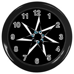 Star Sky Design Decor Wall Clock (black) by HermanTelo