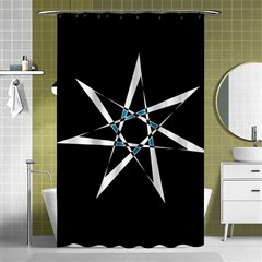 Star Sky Design Decor Shower Curtain 48  X 72  (small)  by HermanTelo