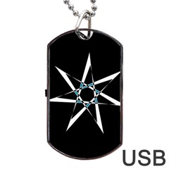 Star Sky Design Decor Dog Tag Usb Flash (two Sides)