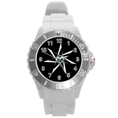 Star Sky Design Decor Round Plastic Sport Watch (l)