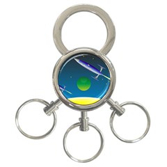 Rocket Spaceship Space 3-ring Key Chain by HermanTelo