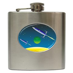 Rocket Spaceship Space Hip Flask (6 Oz) by HermanTelo