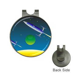 Rocket Spaceship Space Hat Clips With Golf Markers by HermanTelo