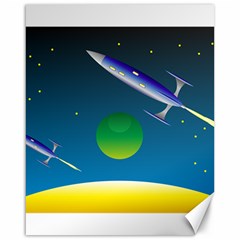 Rocket Spaceship Space Canvas 16  X 20  by HermanTelo