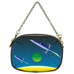 Rocket Spaceship Space Chain Purse (one Side) by HermanTelo