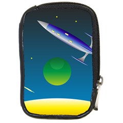 Rocket Spaceship Space Compact Camera Leather Case