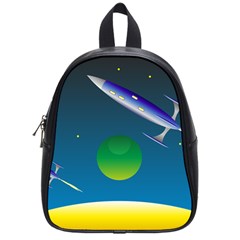 Rocket Spaceship Space School Bag (small) by HermanTelo