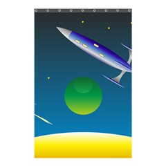 Rocket Spaceship Space Shower Curtain 48  X 72  (small) 