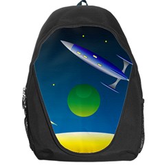 Rocket Spaceship Space Backpack Bag by HermanTelo