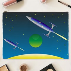 Rocket Spaceship Space Cosmetic Bag (xxxl)