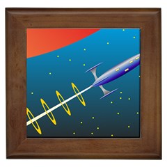 Rocket Spaceship Space Galaxy Framed Tiles by HermanTelo