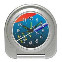 Rocket Spaceship Space Galaxy Travel Alarm Clock