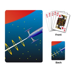 Rocket Spaceship Space Galaxy Playing Cards Single Design