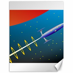 Rocket Spaceship Space Galaxy Canvas 12  X 16  by HermanTelo