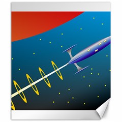 Rocket Spaceship Space Galaxy Canvas 20  X 24  by HermanTelo