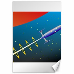 Rocket Spaceship Space Galaxy Canvas 20  X 30  by HermanTelo