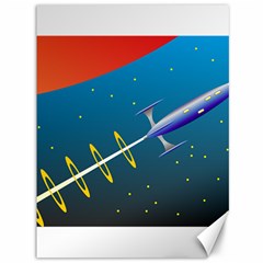 Rocket Spaceship Space Galaxy Canvas 36  X 48  by HermanTelo