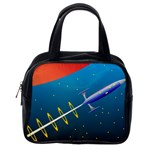 Rocket Spaceship Space Galaxy Classic Handbag (Two Sides) Back