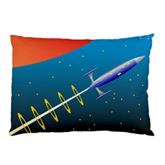 Rocket Spaceship Space Galaxy Pillow Case