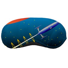 Rocket Spaceship Space Galaxy Sleeping Mask by HermanTelo