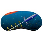 Rocket Spaceship Space Galaxy Sleeping Mask Front