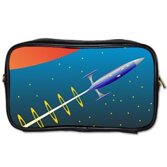 Rocket Spaceship Space Galaxy Toiletries Bag (one Side) by HermanTelo