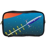 Rocket Spaceship Space Galaxy Toiletries Bag (Two Sides) Back