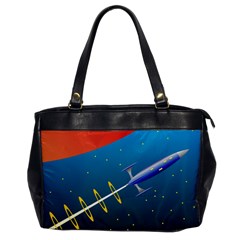 Rocket Spaceship Space Galaxy Oversize Office Handbag