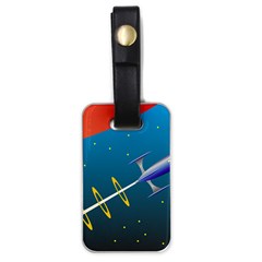 Rocket Spaceship Space Galaxy Luggage Tag (one Side) by HermanTelo