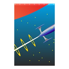 Rocket Spaceship Space Galaxy Shower Curtain 48  X 72  (small)  by HermanTelo