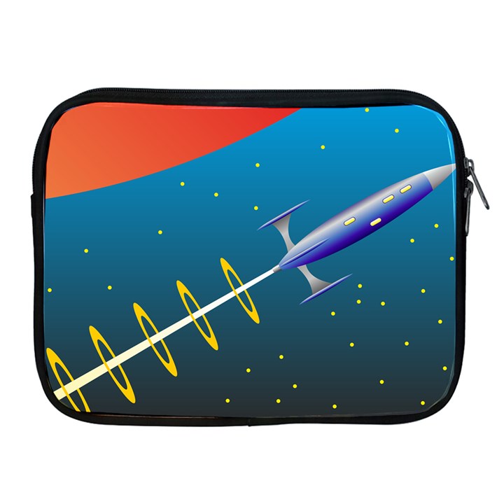 Rocket Spaceship Space Galaxy Apple iPad 2/3/4 Zipper Cases